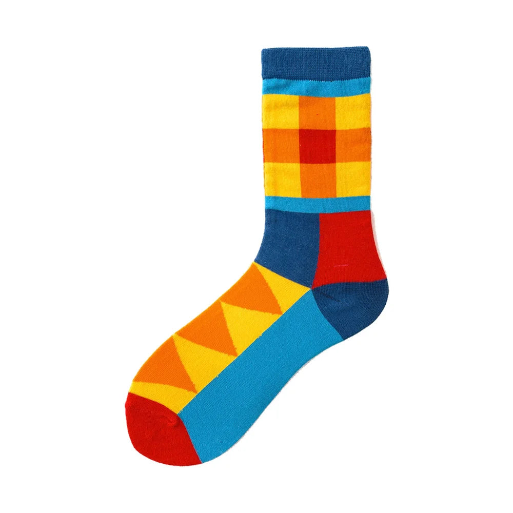 Novelty Happy Funny Men Graphic Socks Wholesale Combed Cotton Omelette Frog Crazy Burger Salmon Corn Avocado Bird Christmas Gift