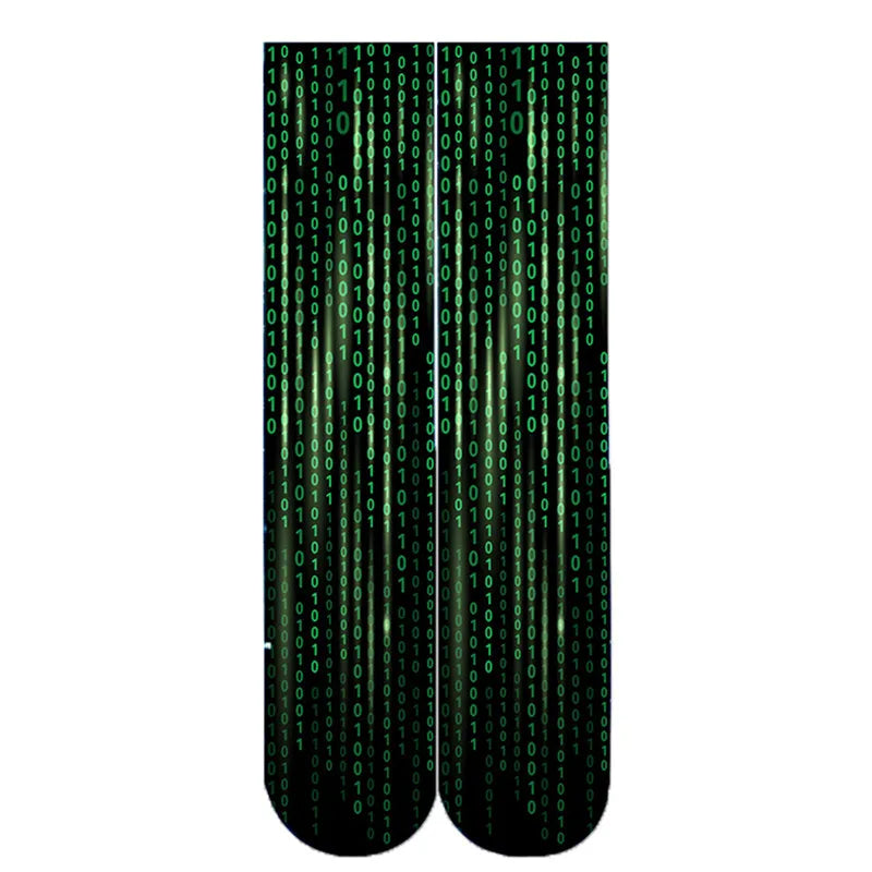 Leopard Snake Sexy Novelty Socks Women Funny Casual Cotton High Knee Socks Female Harajuku Happy Cartoon 3D Printed Men's Socks