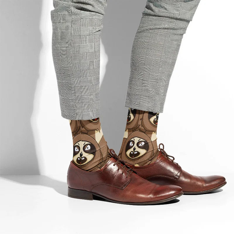 Leopard Snake Sexy Novelty Socks Women Funny Casual Cotton High Knee Socks Female Harajuku Happy Cartoon 3D Printed Men's Socks