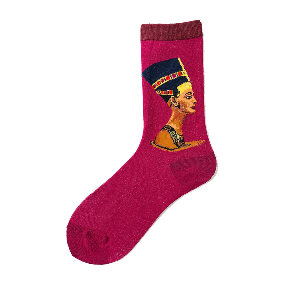 Novelty Happy Funny Men Graphic Socks Wholesale Combed Cotton Omelette Frog Crazy Burger Salmon Corn Avocado Bird Christmas Gift