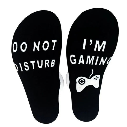 Do Not Disturb Gaming Socks Funny Cotton Warm Novelty Gamer Socks for Kid Teen Boys Mens Womens Game Lovers Sports Socks