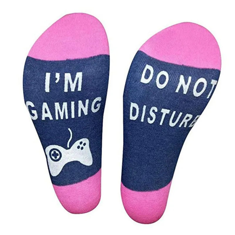 Do Not Disturb Gaming Socks Funny Cotton Warm Novelty Gamer Socks for Kid Teen Boys Mens Womens Game Lovers Sports Socks