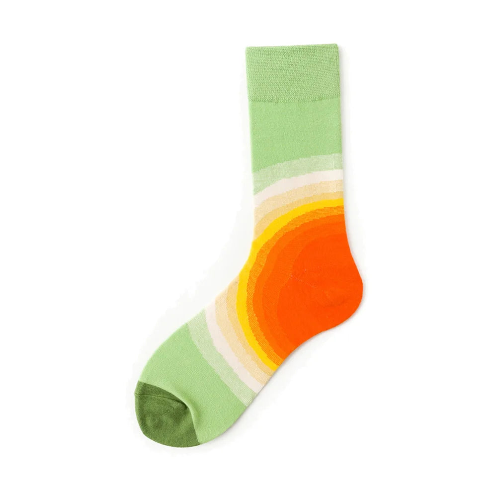 Novelty Happy Funny Men Graphic Socks Wholesale Combed Cotton Omelette Frog Crazy Burger Salmon Corn Avocado Bird Christmas Gift