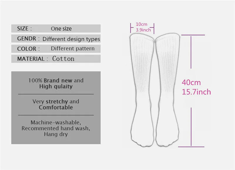 Cute Anime Cartoon Adventure Socks Yellow Street Role Playing Comics Female Men Socks Party Novelty Interesting Socks