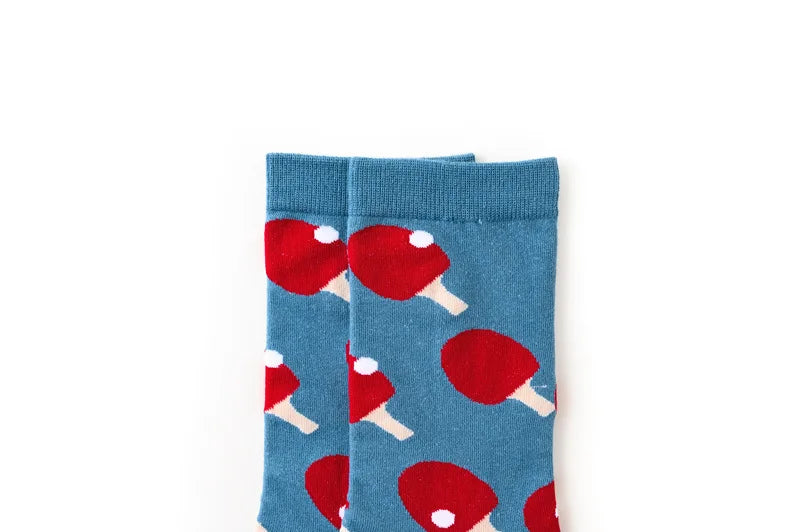 Novelty Happy Funny Men Graphic Socks Combed Cotton Omelette Frog Crazy Burger Salmon Corn Avocado Bird Fish Sock Christmas Gift