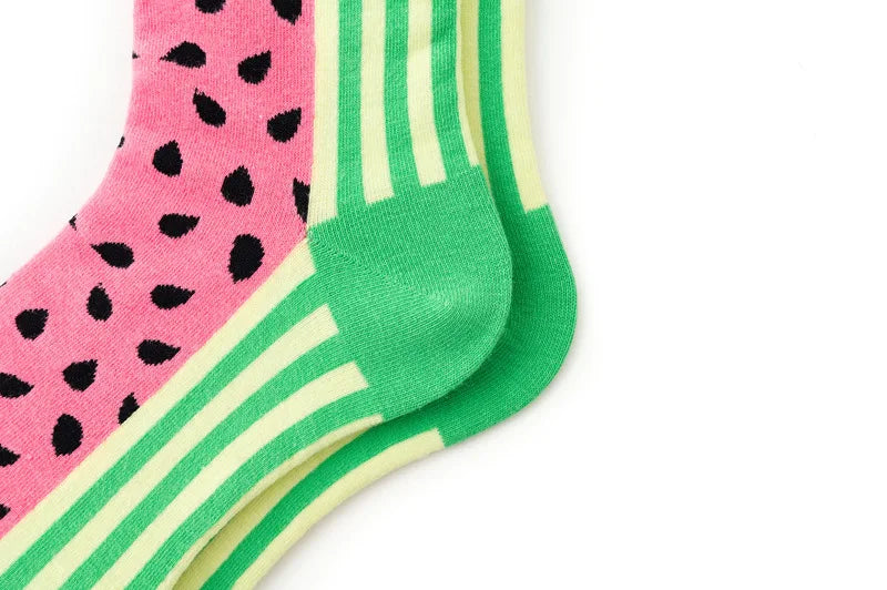 Novelty Happy Funny Men Graphic Socks Combed Cotton Omelette Frog Crazy Burger Salmon Corn Avocado Bird Fish Sock Christmas Gift