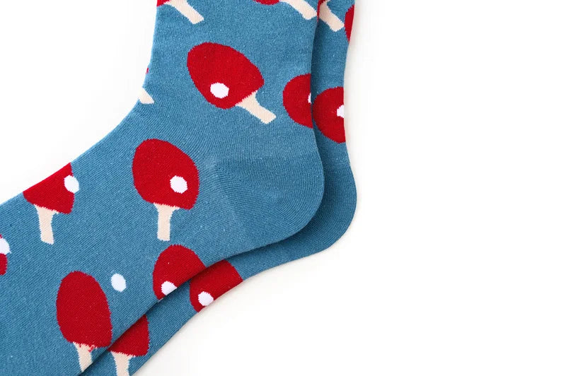 Novelty Happy Funny Men Graphic Socks Combed Cotton Omelette Frog Crazy Burger Salmon Corn Avocado Bird Fish Sock Christmas Gift