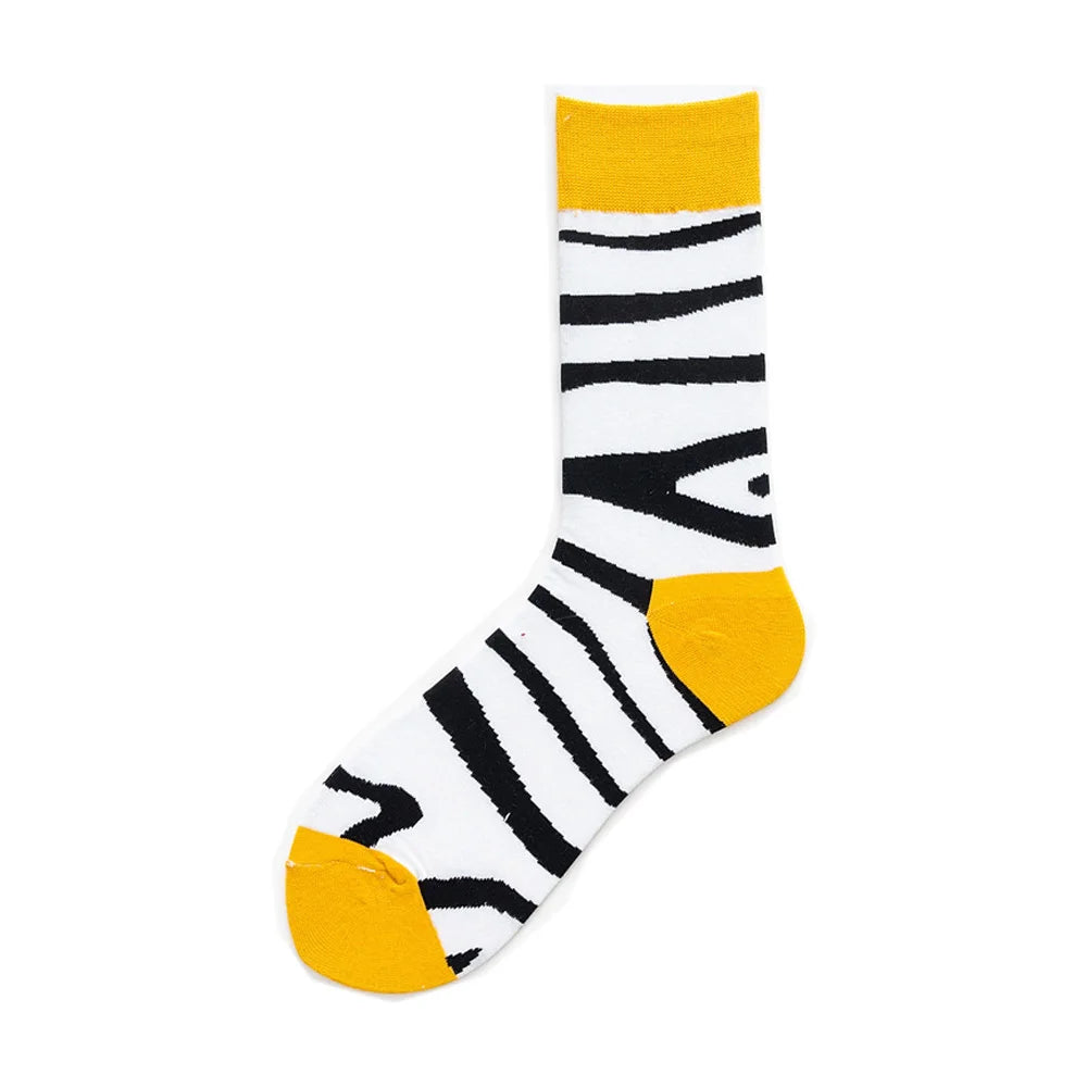 Novelty Happy Funny Men Graphic Socks Wholesale Combed Cotton Omelette Frog Crazy Burger Salmon Corn Avocado Bird Christmas Gift