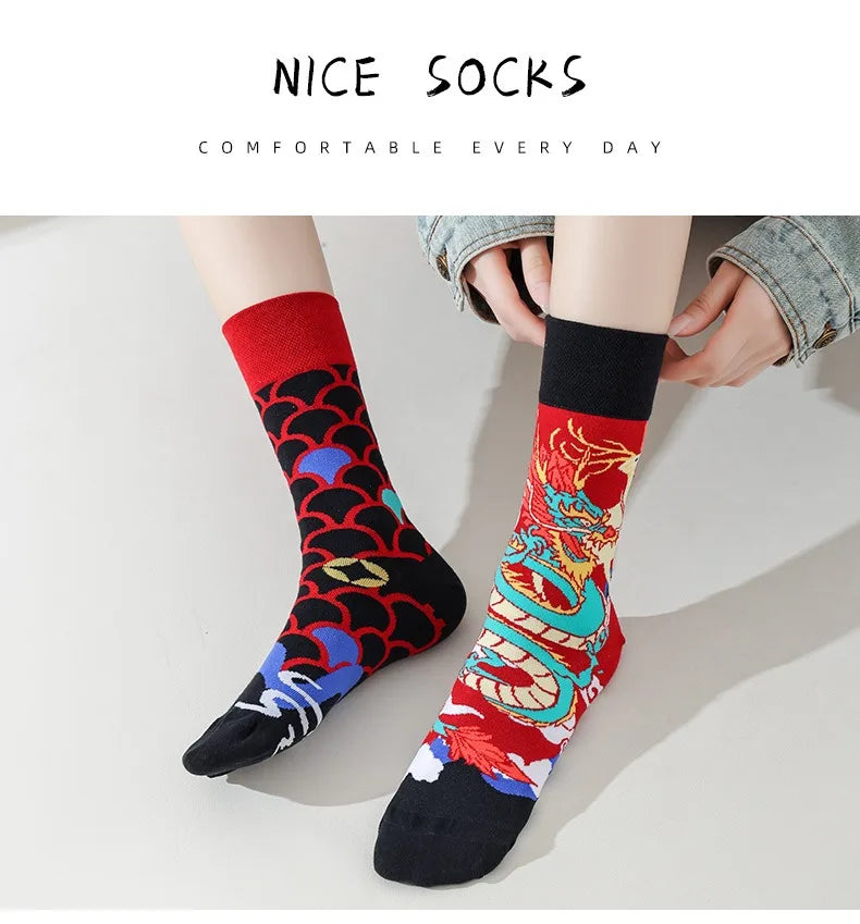 Men's Novelty Socks Men's Fun Dress Socks AB Styles Fashion  Personality Cartoon Colorful Funky Fancy Crazy Funny Casual Socks