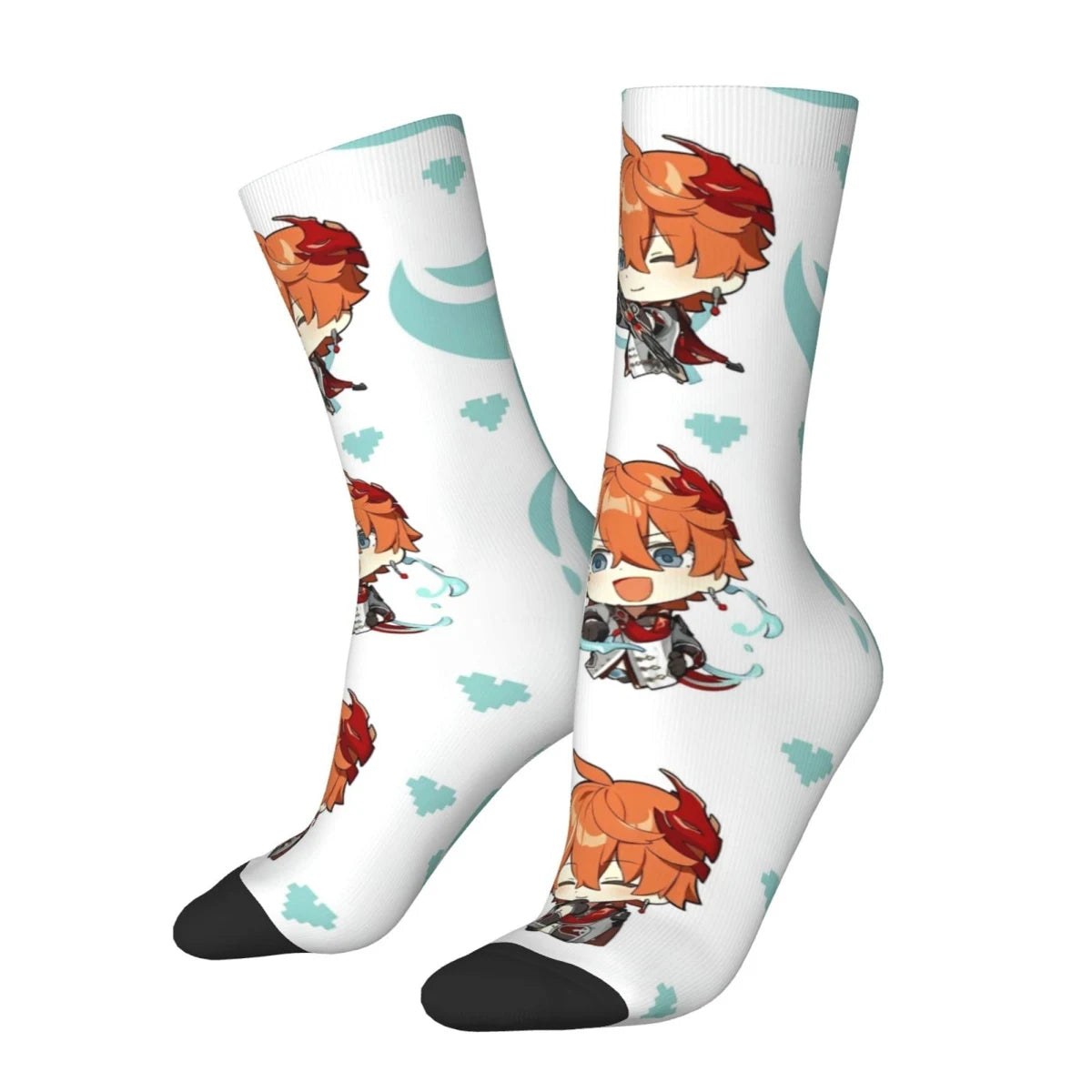 Fashion Men's Socks Novelty Childe Tartaglia Face Meme Sock Genshin Impact High Quality Women Socks Spring Summer Autumn Winter