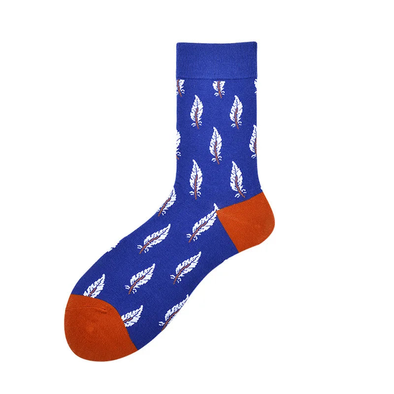 Novelty Skateboard Avocado Flamingo Cartoon Streetwear Kawaii Short Cotton Socks Happy Women Men Animal Warm Funny Cute Socks