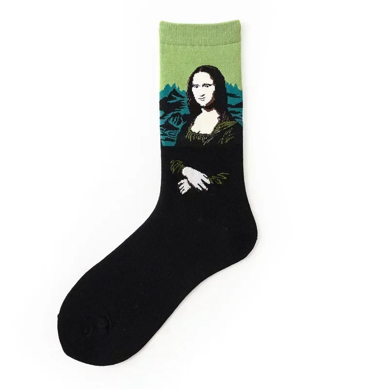 Novelty Happy Funny Men Graphic Socks Combed Cotton Omelette Frog Crazy Burger Salmon Corn Avocado Bird Fish Sock Christmas Gift
