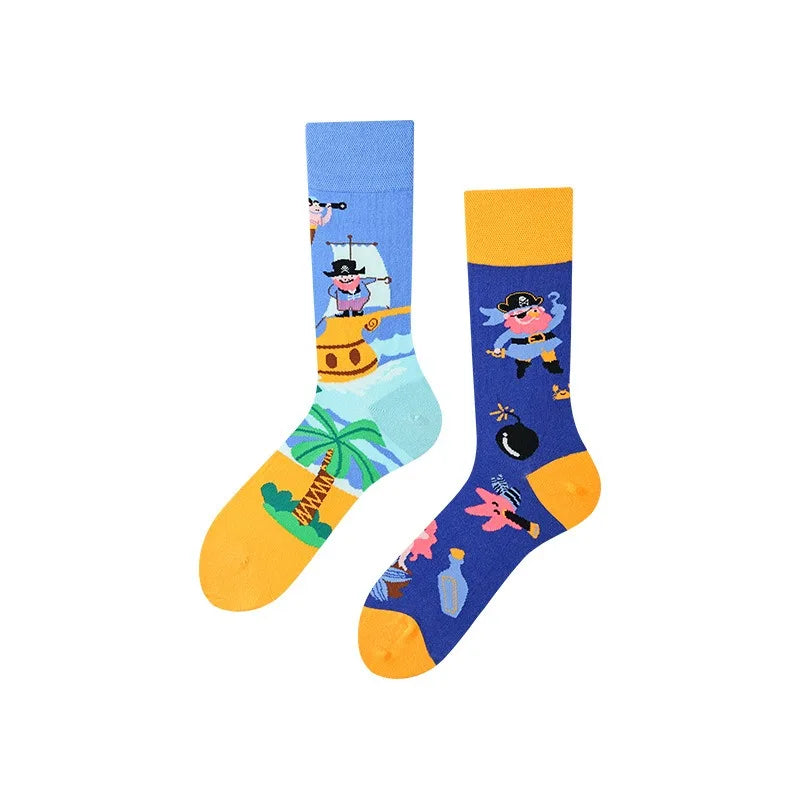 Men's Novelty Socks Men's Fun Dress Socks AB Styles Fashion  Personality Cartoon Colorful Funky Fancy Crazy Funny Casual Socks