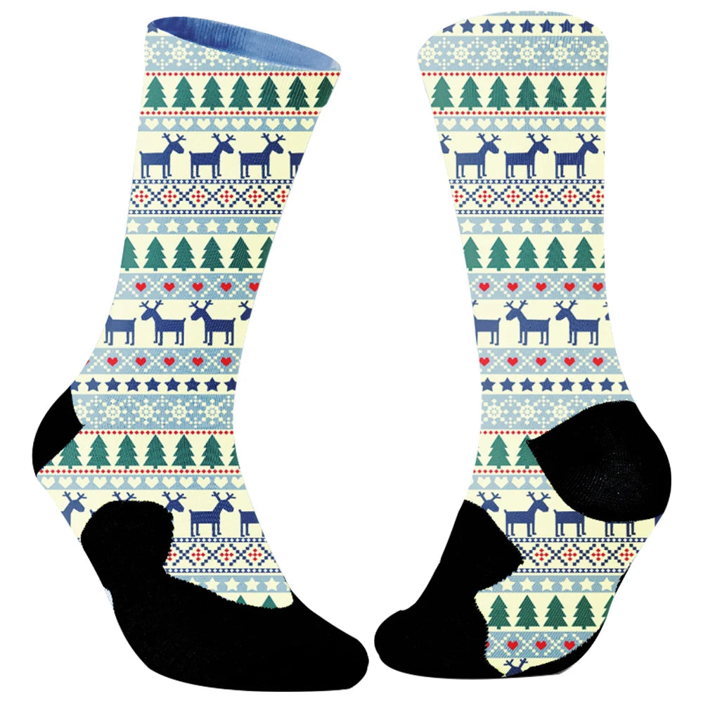 New Fun Patterned Socks Funny Novelty Crazy Design Cotton Socks Gift for Christmas