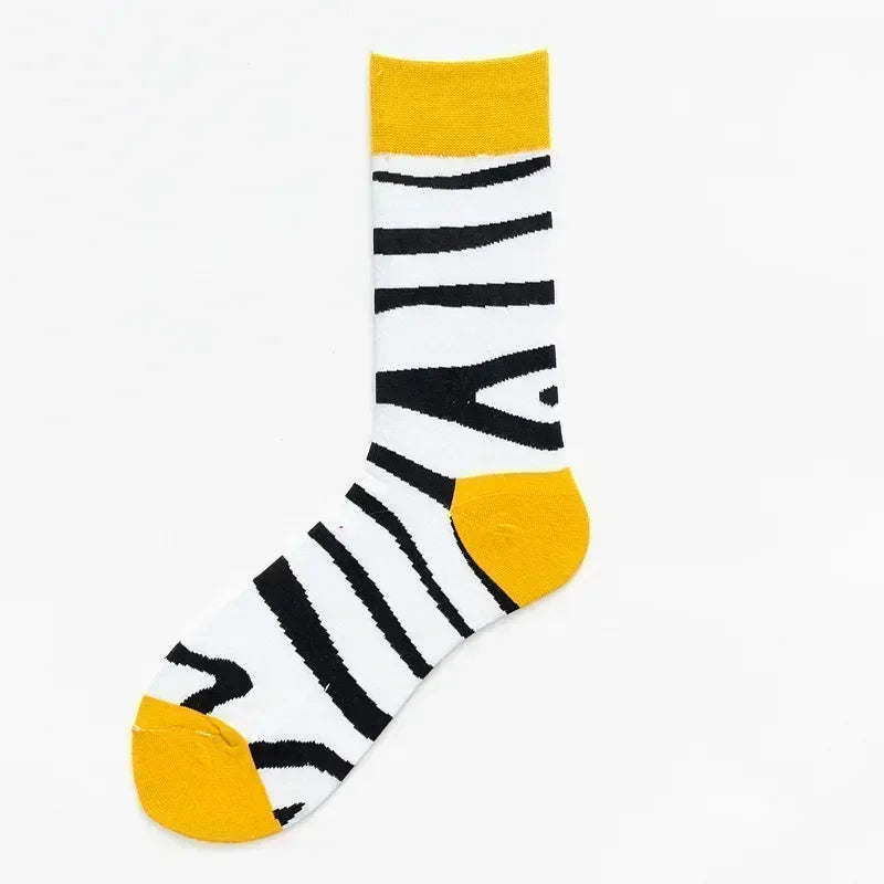 Novelty Happy Funny Men Graphic Socks Combed Cotton Omelette Frog Crazy Burger Salmon Corn Avocado Bird Fish Sock Christmas Gift