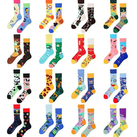 Men's Novelty Socks Men's Fun Dress Socks AB Styles Fashion  Personality Cartoon Colorful Funky Fancy Crazy Funny Casual Socks
