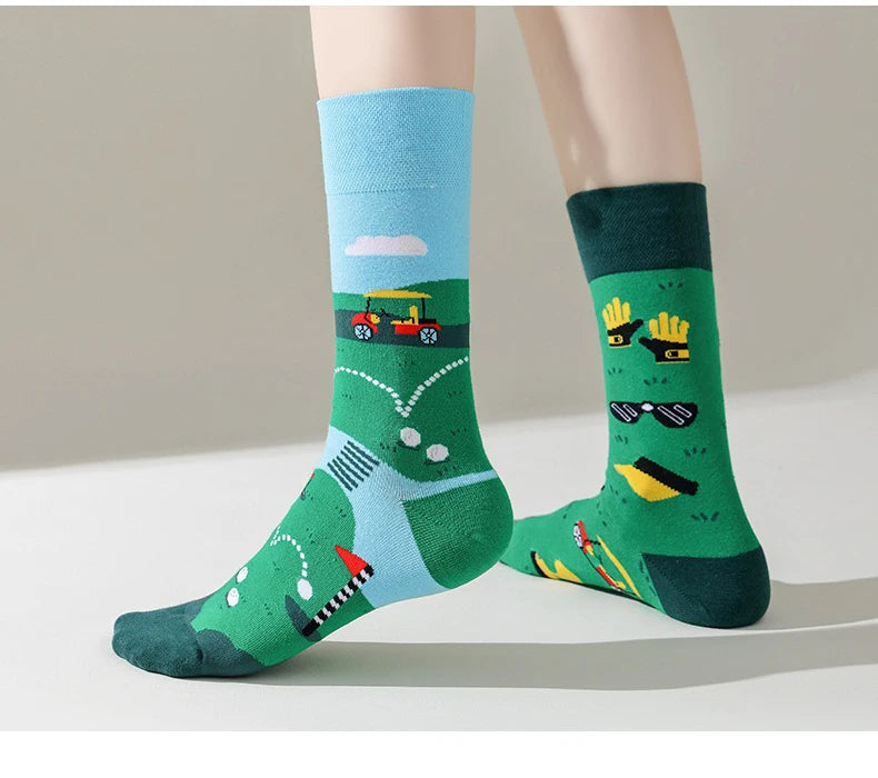 Men's Novelty Socks Men's Fun Dress Socks AB Styles Fashion  Personality Cartoon Colorful Funky Fancy Crazy Funny Casual Socks