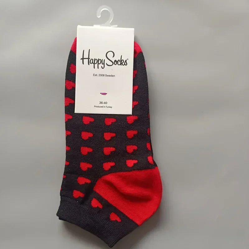 Novelty Happy Funny Mens Graphic Socks Summer Fruit Painting Dress Socks Low Cut SIZE 36-40