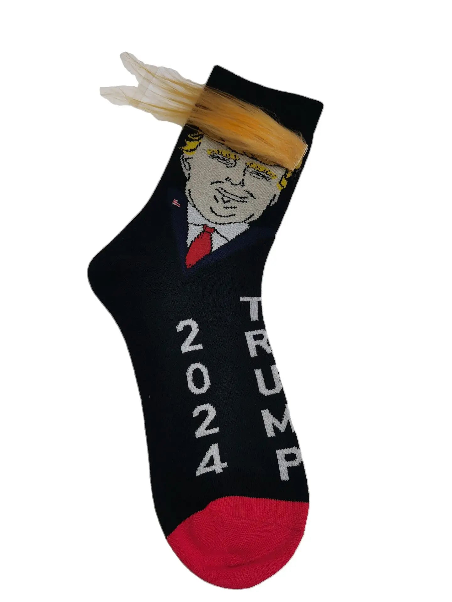 Funny Trump Novelty Socks With Hair Trump Unisex Socks Crew Socks  president Trump Merchandise Giftt