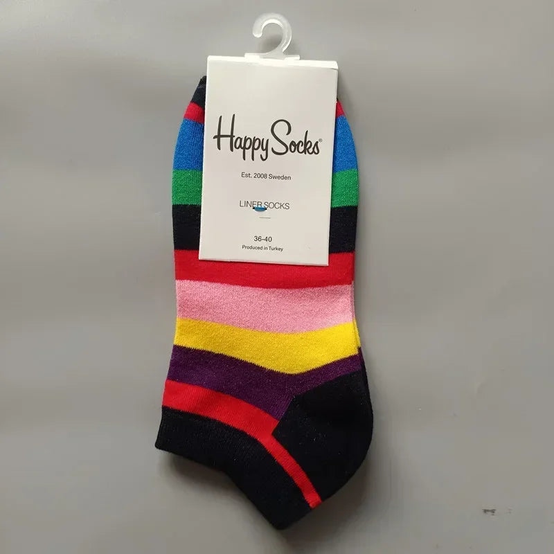 Novelty Happy Funny Mens Graphic Socks Summer Fruit Painting Dress Socks Low Cut SIZE 36-40