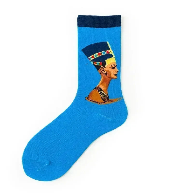 Novelty Happy Funny Men Graphic Socks Combed Cotton Omelette Frog Crazy Burger Salmon Corn Avocado Bird Fish Sock Christmas Gift