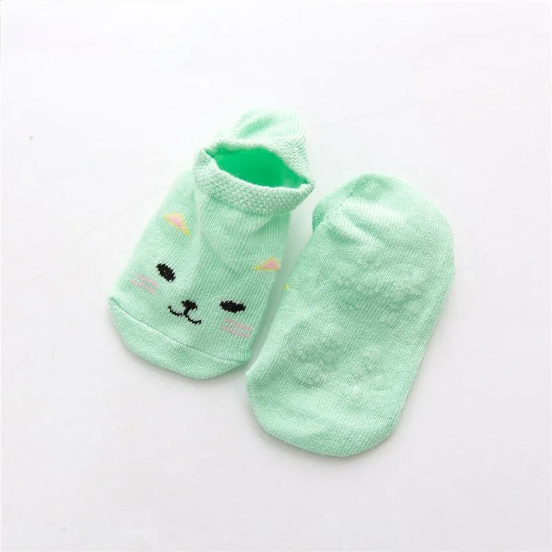 Newborn Baby Socks Non-Slip Cotton Girls Toddler Socks Cute Boys Clothes Accessories for 0-5 Years Children's Foot Socks