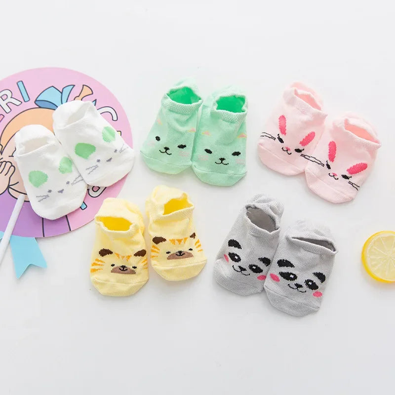 Newborn Baby Socks Non-Slip Cotton Girls Toddler Socks Cute Boys Clothes Accessories for 0-5 Years Children's Foot Socks
