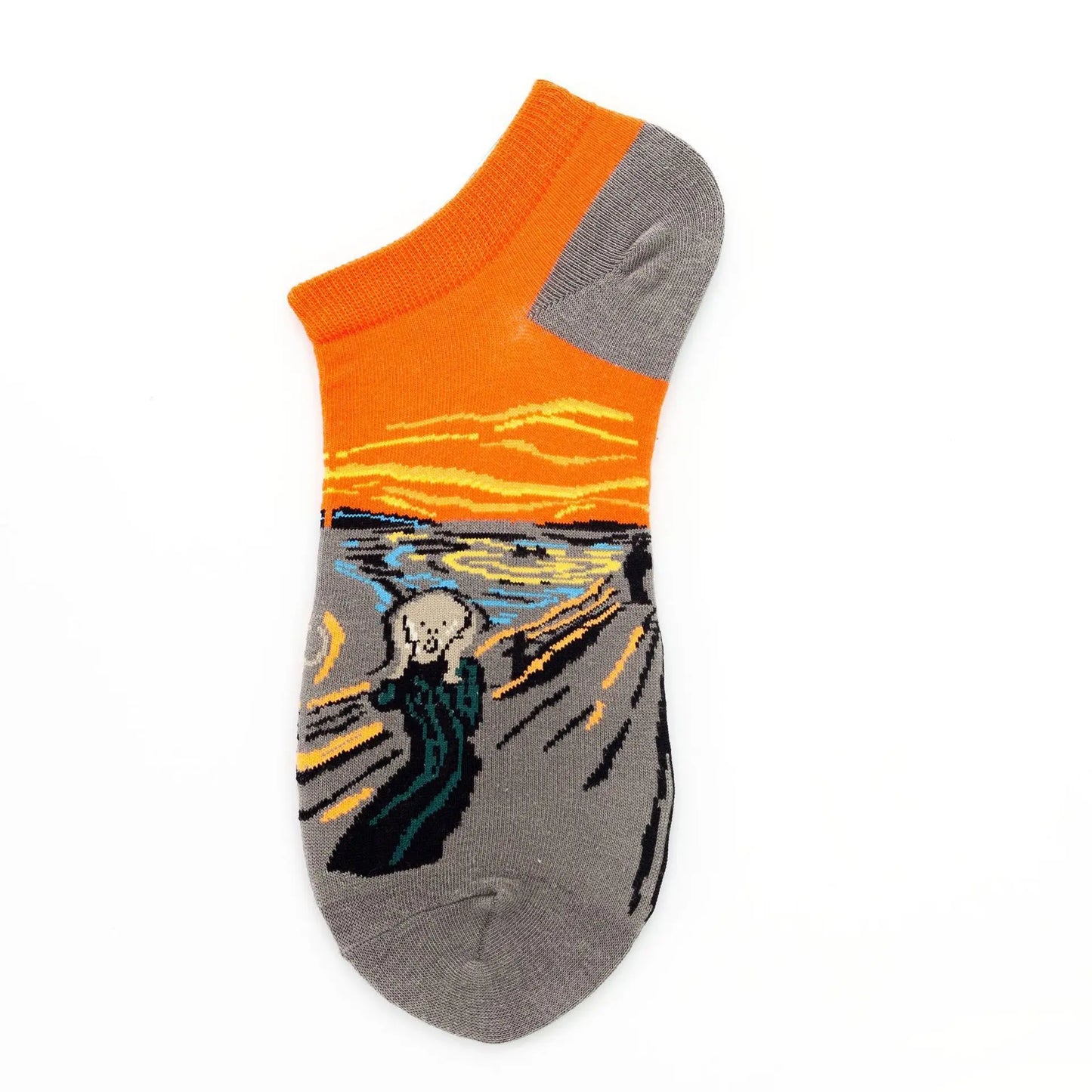Novelty Men Short Socks Boat High Quality Geometric Fruit Sushi Colorful Pattern Fashion Socks