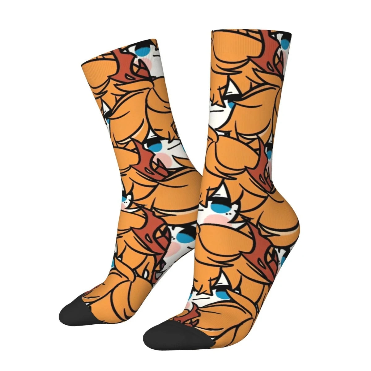 Fashion Men's Socks Novelty Childe Tartaglia Face Meme Sock Genshin Impact High Quality Women Socks Spring Summer Autumn Winter
