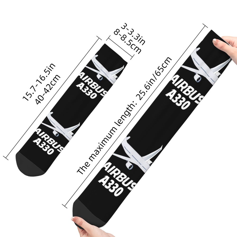 Novelty Printed Captain Stripes Epaulettes Socks for Women Men Stretchy Summer Autumn Winter Aviation Airplane Pilot Crew Socks