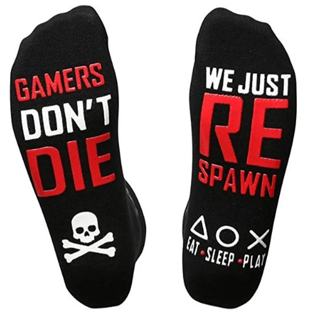 New Happy Funny Letters 'DO NOT DISTURB I AM BUSY GAMING' Socks Home Leisure Novelty Party Club Sokken Dropship