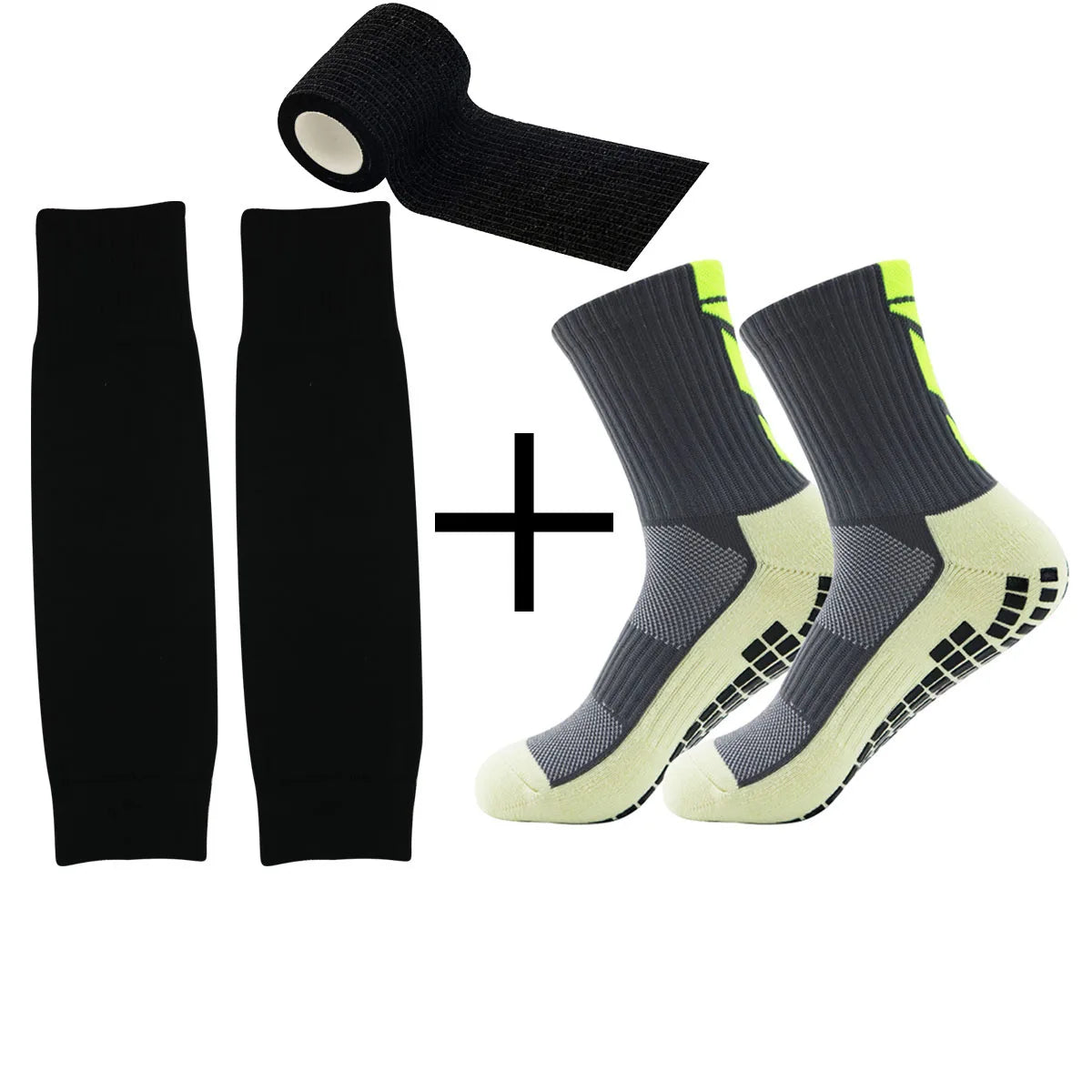 3 sets of new sports non-slip football socks for both men and women