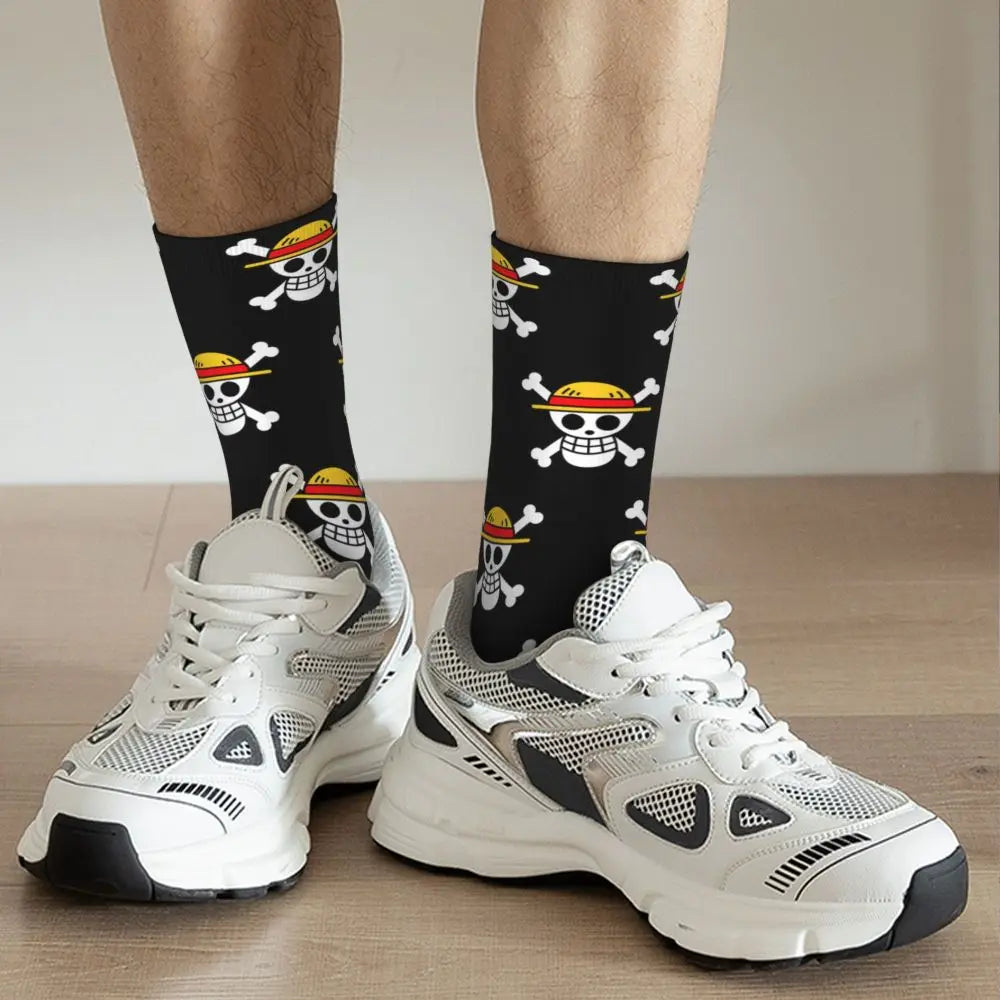 Ones P-Piece Logo P Socks Novelty Stockings Women Men Warm Soft Running Socks Autumn Graphic Anti Skid Socks
