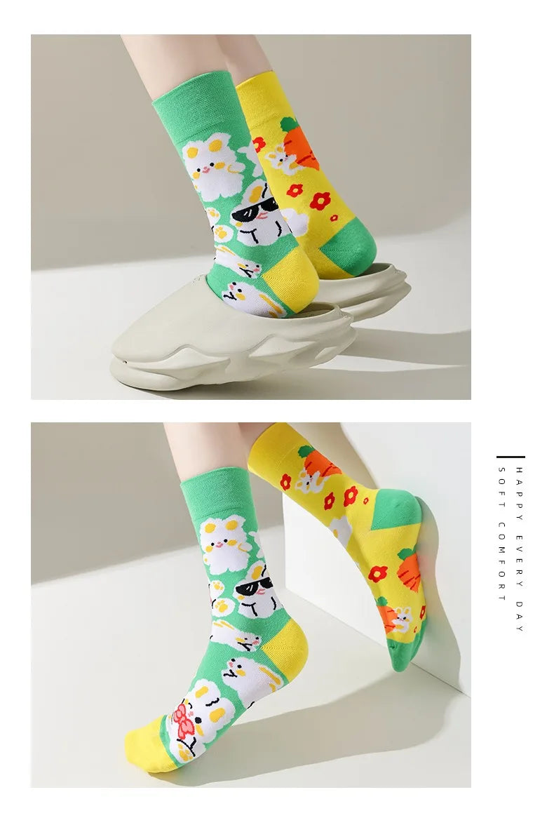 Men's Novelty Socks Men's Fun Dress Socks AB Styles Fashion  Personality Cartoon Colorful Funky Fancy Crazy Funny Casual Socks