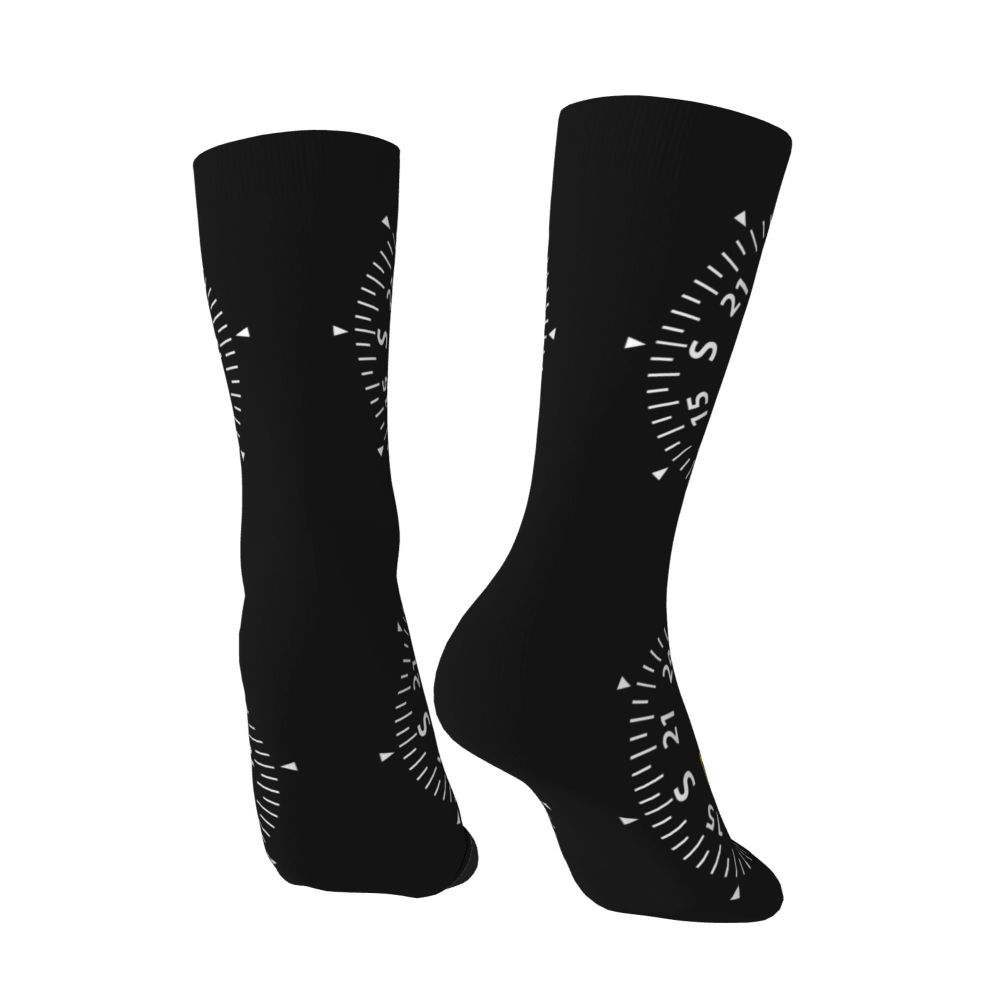 Novelty Printed Captain Stripes Epaulettes Socks for Women Men Stretchy Summer Autumn Winter Aviation Airplane Pilot Crew Socks