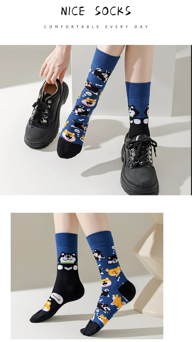 Men's Novelty Socks Men's Fun Dress Socks AB Styles Fashion  Personality Cartoon Colorful Funky Fancy Crazy Funny Casual Socks