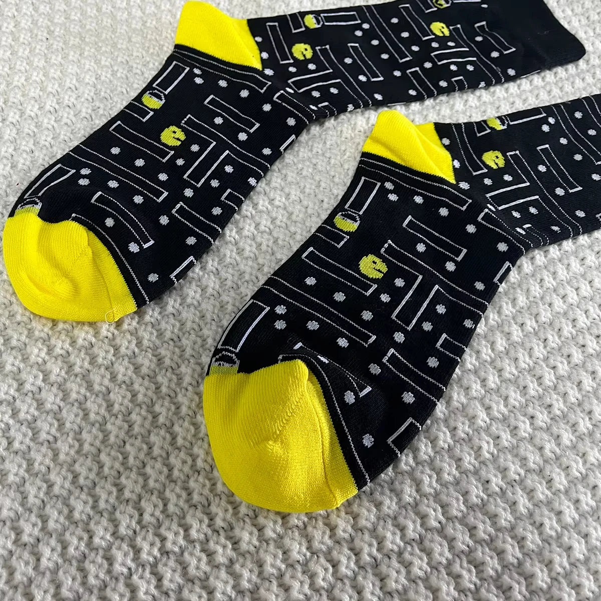 1 Pair Men's Funky Novelty Socks Unisex Old School Game Sock Trendy Fashionable Suit In All Seasons For Daily Street