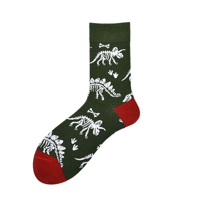 Novelty Skateboard Avocado Flamingo Cartoon Streetwear Kawaii Short Cotton Socks Happy Women Men Animal Warm Funny Cute Socks