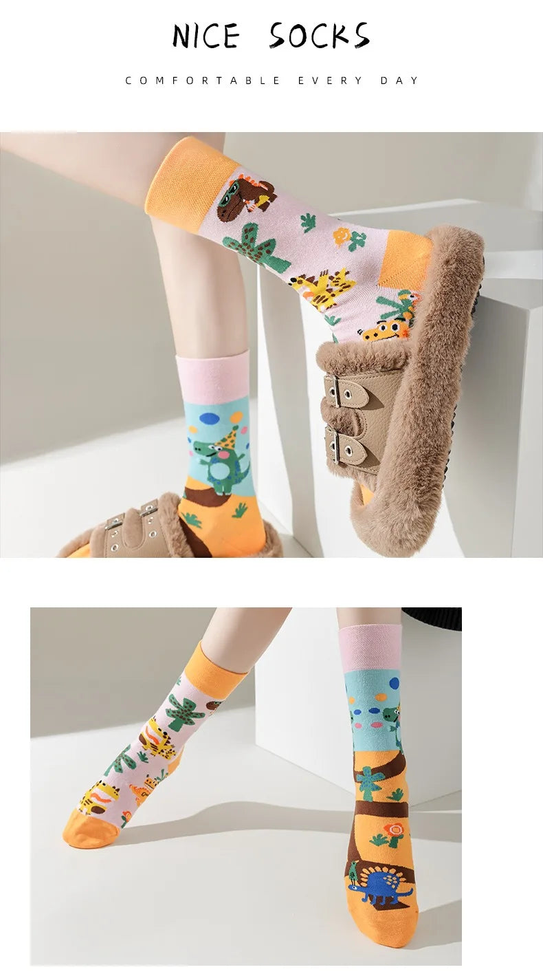 Men's Novelty Socks Men's Fun Dress Socks AB Styles Fashion  Personality Cartoon Colorful Funky Fancy Crazy Funny Casual Socks