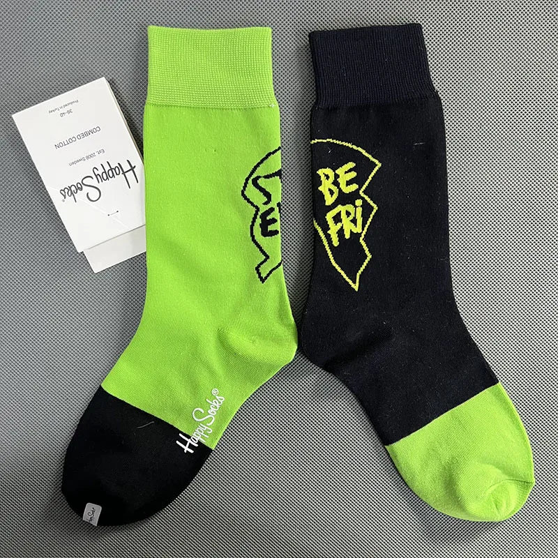 New Happy Socks All Over Cartoon Print Novelty Crew Socks 36-40