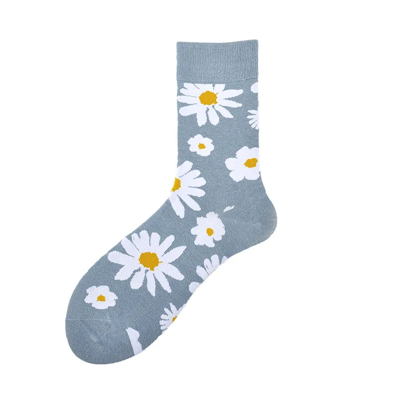 Novelty Skateboard Avocado Flamingo Cartoon Streetwear Kawaii Short Cotton Socks Happy Women Men Animal Warm Funny Cute Socks