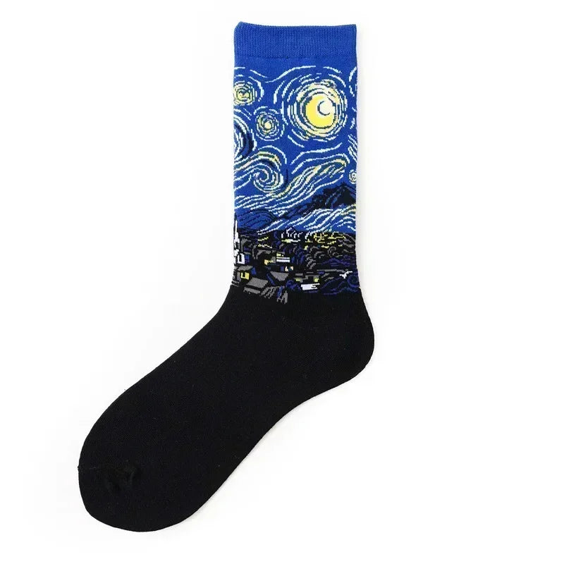 Novelty Happy Funny Men Graphic Socks Combed Cotton Omelette Frog Crazy Burger Salmon Corn Avocado Bird Fish Sock Christmas Gift