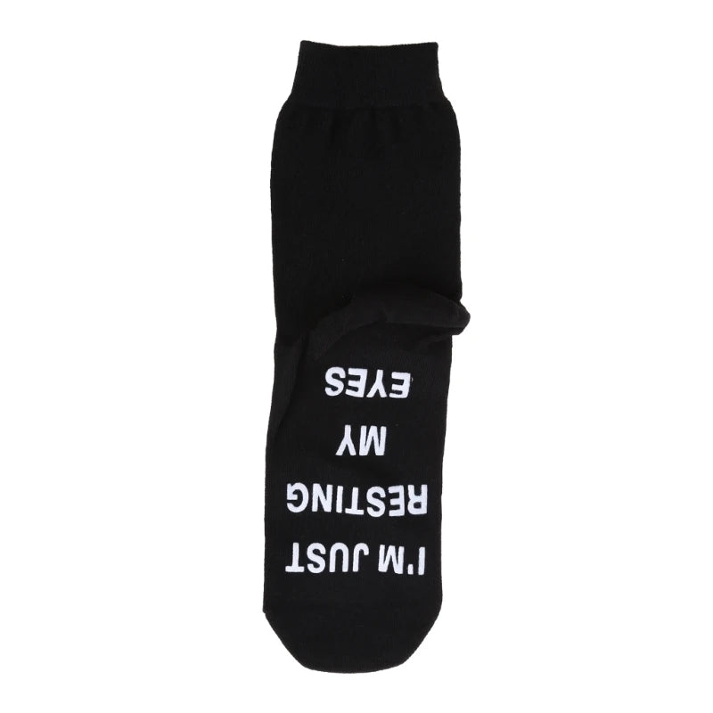 Novelty Funny Saying Ankle Socks I Not Sleeping Resting Eyes Hosiery Gifts