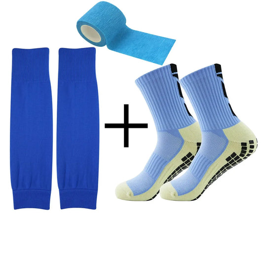 3 sets of new sports non-slip football socks for both men and women