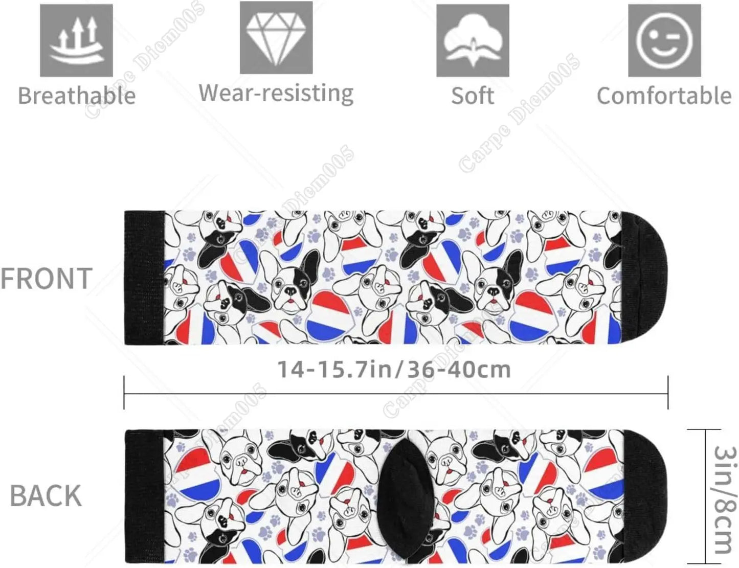Novelty Fun Crew Socks Fashion Comfortable Men and Women Crazy Dress Socks One Size