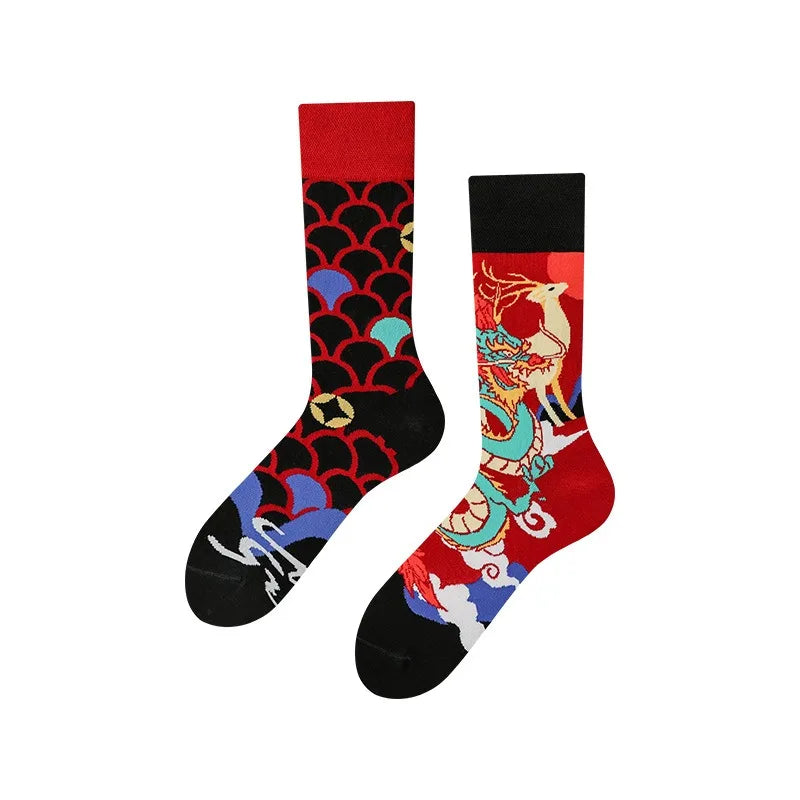 Men's Novelty Socks Men's Fun Dress Socks AB Styles Fashion  Personality Cartoon Colorful Funky Fancy Crazy Funny Casual Socks