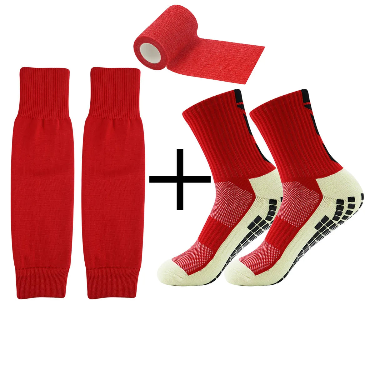 3 sets of new sports non-slip football socks for both men and women