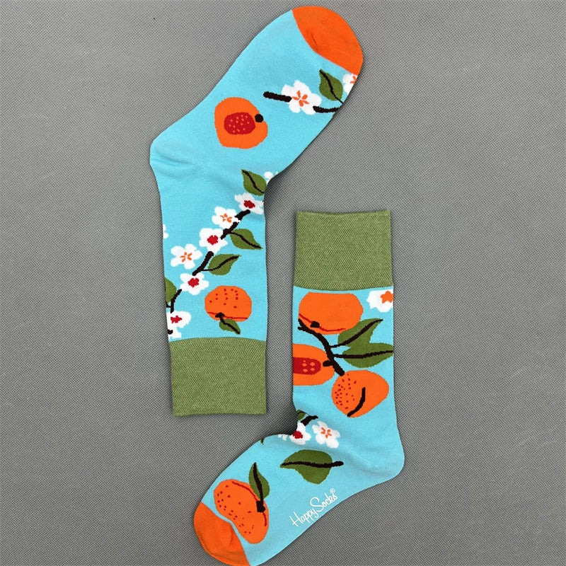 New Happy Socks All Over Cartoon Print Novelty Crew Socks 36-40