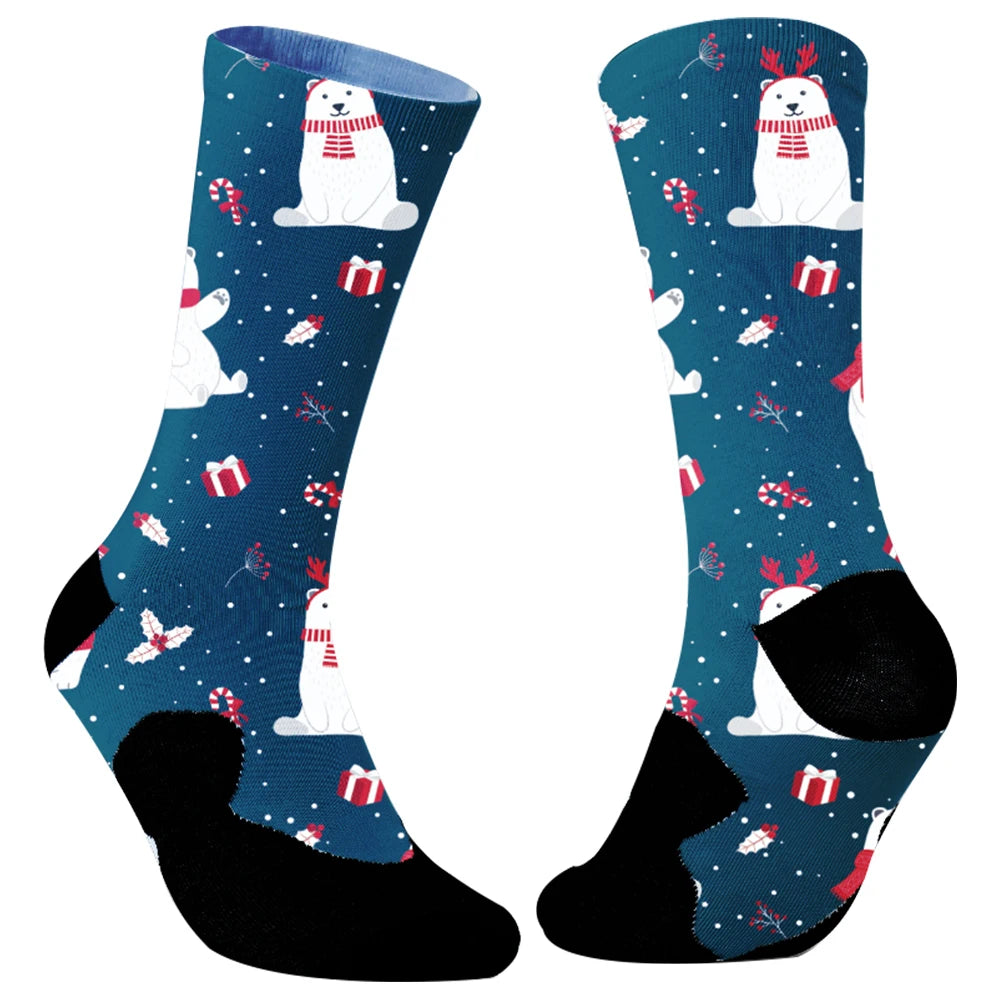 New Fun Patterned Socks Funny Novelty Crazy Design Cotton Socks Gift for Christmas