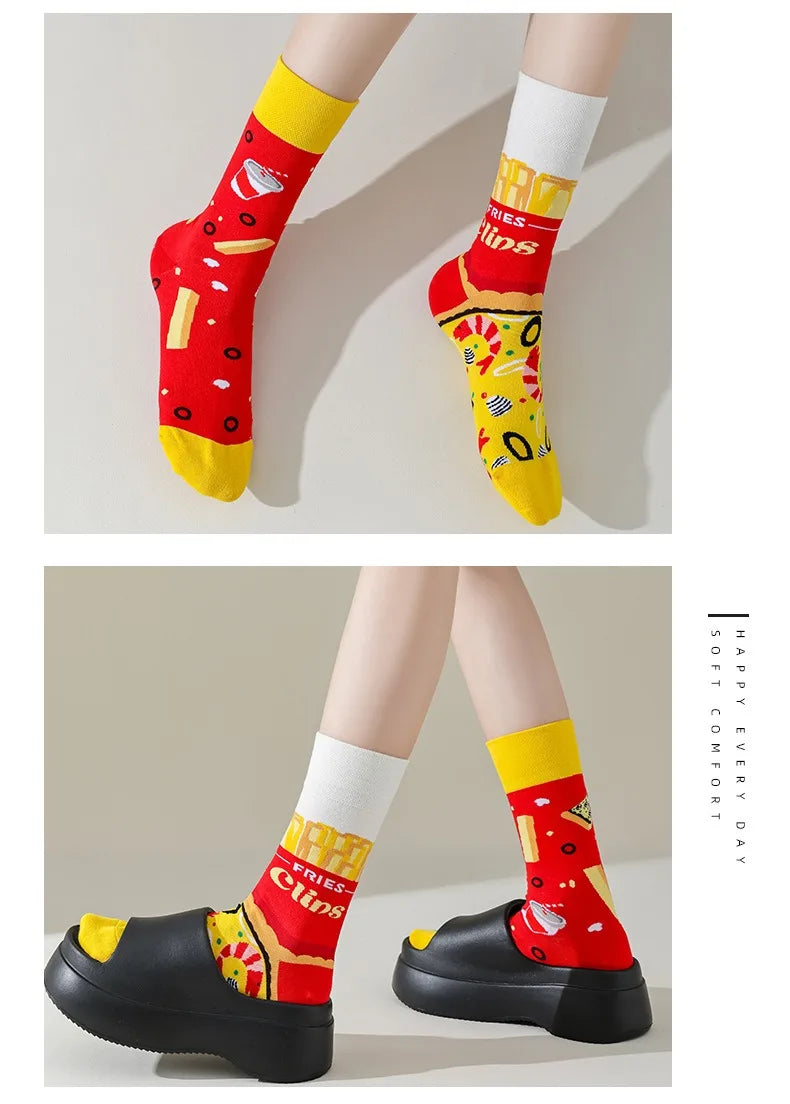 Men's Novelty Socks Men's Fun Dress Socks AB Styles Fashion  Personality Cartoon Colorful Funky Fancy Crazy Funny Casual Socks